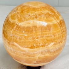 Natural Yellow Calcite Sphere Quartz Crystal Polished Ball Reiki Healing 2960G picture