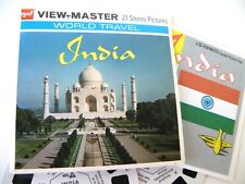 🐸 INDIA WORLD TOUR View Master GAF B 235 3 Reel Pack with Booklet TESTED    2 picture