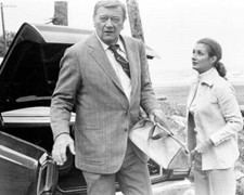 McQ 1974 John Wayne & Diana Muldaur in scene by beach 8x10 inch photo picture