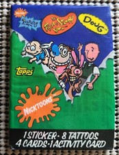 SINGLE PACK 1993 TOPPS NICKTOONS DOUG RUGRATS REN & STIMPY Trading Cards SEALED picture