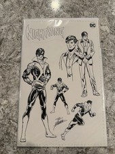 Nightwing #100 George Pérez Tribute Black and White Cardstock Variant Cover picture