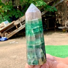 1.25LB Natural colour Fluorite Crystal obelisk crystal wand healing picture