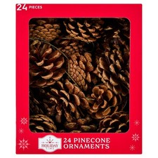 24-Count Brown Pinecone Christmas Ornaments, by Holiday Time picture