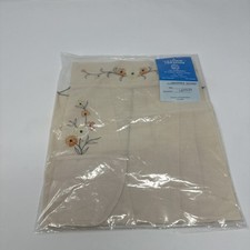 Vintage Peacock Creation Madiera Daisies Embroidered Apron Tan Floral NIP RN picture
