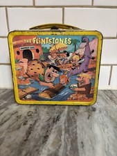 Vintage 1962 or 1964 Flintstones Lunchbox Metal Aladdin - NO THERMOS or Holder picture