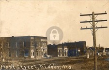 c1907 Kidder MO Bank Gittinger Clothing & Groceries RPPC Photo Postcard Copy picture