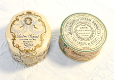 #15 Vanity 2 Antique Powder Boxes 1 Unused Java Bourjois & Ambre Royal Poudre picture