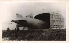 RPPC Newark New Jersey Zeppelin Expert at Historical Society Dirigible Postcard picture