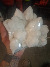 5 lb 6 oz Natural Clear White Crystal Quartz Cluster Rough Specimen picture