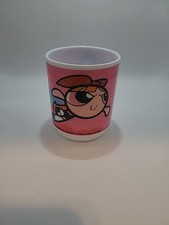 1999 Vintage Powerpuff Girls Plastic Cup Blossom Buttercup Bubbles 3.5 Inch picture