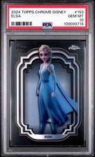 Topps 2024 Topps Chrome Disney Frozen Elsa #153 PSA 10 English Standard Card picture