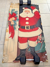 Vintage Mid-Century Santa Claus Merry Christmas Door Poster Cover 32
