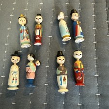 Mini Hand-Painted Decorative Naruko Kokeshi Doll Figurine, Northern Japan, 1930s picture