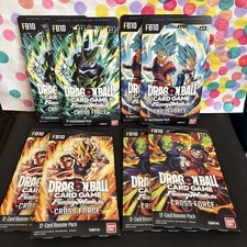8x Dragon Ball Z Fusion World FB10 Cross Force Sleeved Booster LOT OF 8 picture