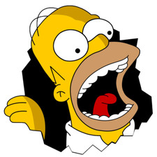 Homer Simpson The Simpsons sticker window laptop bumper vinyl decal picture