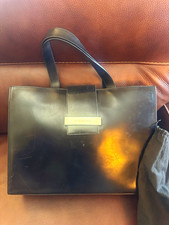 Dolce & Gabbana Black Patent Satchel Top Handle Magnetic Snap Dust Bag Card picture