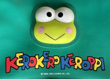 1992 Vintage Sanrio Kerokero Keroppi Rare Mini Backpack Squishy Keroppi Sound picture