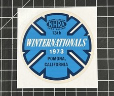 New Vintage NHRA  Pomona Winternationals Drag Racing Decal  1973 picture