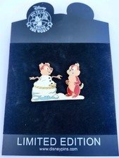 Rare 2006 Disney Shopping Disney Chip & Dale Snowman LE250 NOC Pin picture