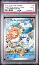 Pokemon Surging Sparks #195 Castform Sunny Form PSA 9 picture