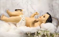 Catholic Christian Nativity Infant Baby Jesus With Golden Halo Large 18