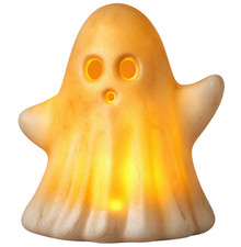 Light Up Ghost Halloween Decor Timer White Tabletop Spooky Prop picture