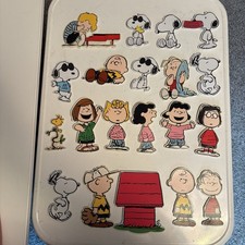 Vintage 70’s Snoopy Charlie Brown Peanuts 20 Self Adhesive Foam Stickers 3-5” picture