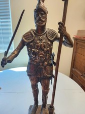 Vintage Copper Roman Soldier Figure picture