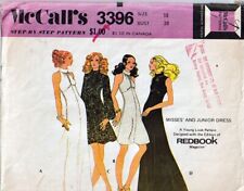 McCall's 3396 ©1972 Gorgeous Retro Empire Dress/Gown MUSTC Size 16 B38, FF picture