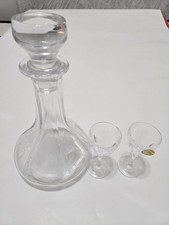 Vintage Paul Sebastian 3 Pc Cristal France Liqueur Decanter Set w Glasses Box picture