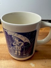 Vintage When It Rains It POURS 1914 Morton's Salt Coffee Tea Cup Mug 10 oz. HTF picture