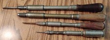 Lot of 4 Antique North Bros Yankee Spiral Tools 3 Screwdrivers & 1 Drill READ picture