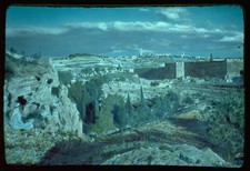 Photo:Jerusalem Israel 1950s North City Wall Olivet from Gordon's Calvary picture