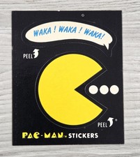 1980 Fleer PAC-MAN Rookie Sticker Card #1 No Eyes, Waka Waka Waka VG+/EX picture