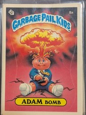Topps 1985 Garbage Pail Kids Series 1 Adam Bomb 8a Sticker Trading Card picture