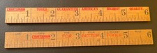 2 Rare Vintage Craftsman 6” Wooden Rulers with Sears Roebuck Advertising on Back picture