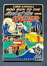 Rod Run to The End of the World Ocean Park Washington Beach Barons Lapel Hat Pin picture