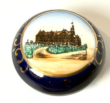 St. Louis Missouri MO - City Hall-  Souvenir Porcelain Cobalt Trinket BOX picture