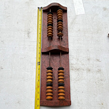 Vintage scorekeeper Parts on Wooden Board w/ Metal Rods picture