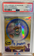 2025 CHROME SPONGEBOB DOUG LAWRENCE SOLO AUTOGRAPH PSA 10 picture