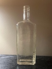 Vintage 1930s Clear Glass Medicine Panel Style Bottle In Excellent Condition picture
