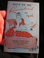 1946 CALENDAR BOOKLET DAYS TO REMEMBER UNUSED BBA-40 picture