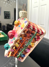 VTG Christopher Radko JUST DESSERTS GEM Glass Ornament 99-965-0  EUC Box Tag picture