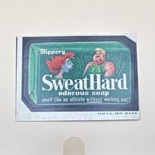 Topps 1973 Wacky Packages SweatHard Oderous Soap Sticker Trading Card picture