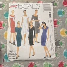 McCall's Easy McCall's 2401 Women's Dress Sewing Pattern Size A 6-8-10 picture