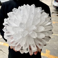 12.6LB  New Find white Phantom Crystal Quartz Cluster Mineral Specimen Healing picture