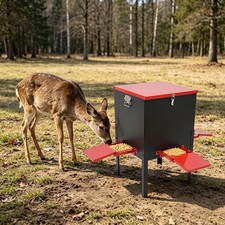Steel Deer Feeder 43*43*72cm Gravity Deer Feeder w/ 4 Feeding Trays,Up to 100lbs picture