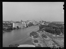 Photo:Saint Paul Minnesota 1939 Mississippi River City Skyline Aerial View picture