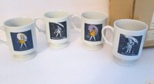 SUPER RARE Morton salt pedestal cups NIB from 1973 With display stand NEW picture