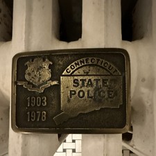 Connecticut State Police Belt Buckle 1903-1978 Limited Edition 75th Anniv. picture